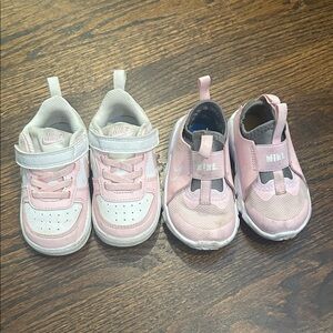 Nike Kids Light Pink and White Sneakers